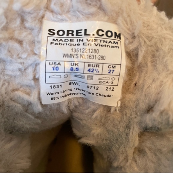 Sorel Tivoli Lace Up Waterproof Mid Calf Women’s Winter Boots Sz 10 Tan & Black - Picture 6 of 15